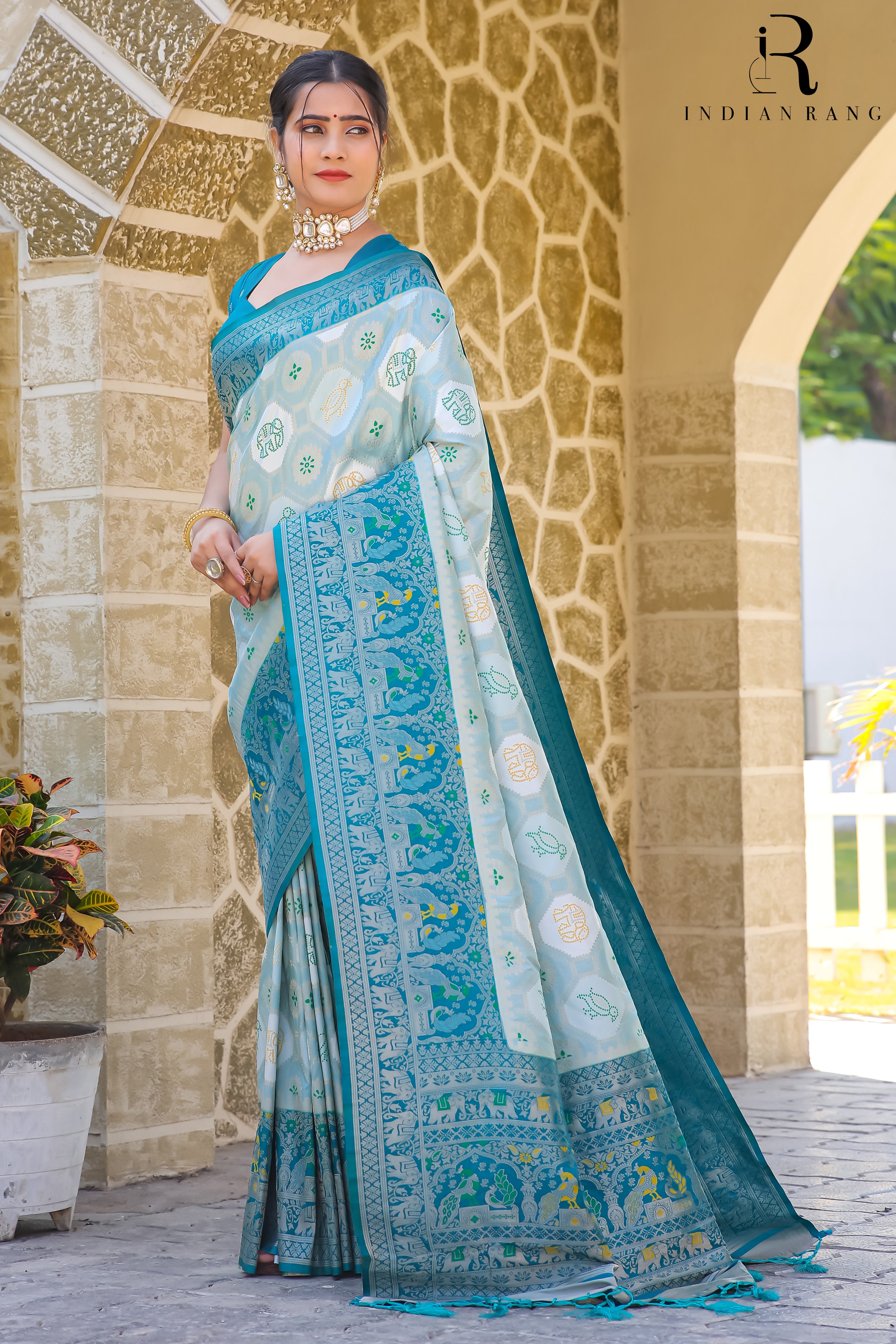 Latest Collection Dola Silk Blue Saree