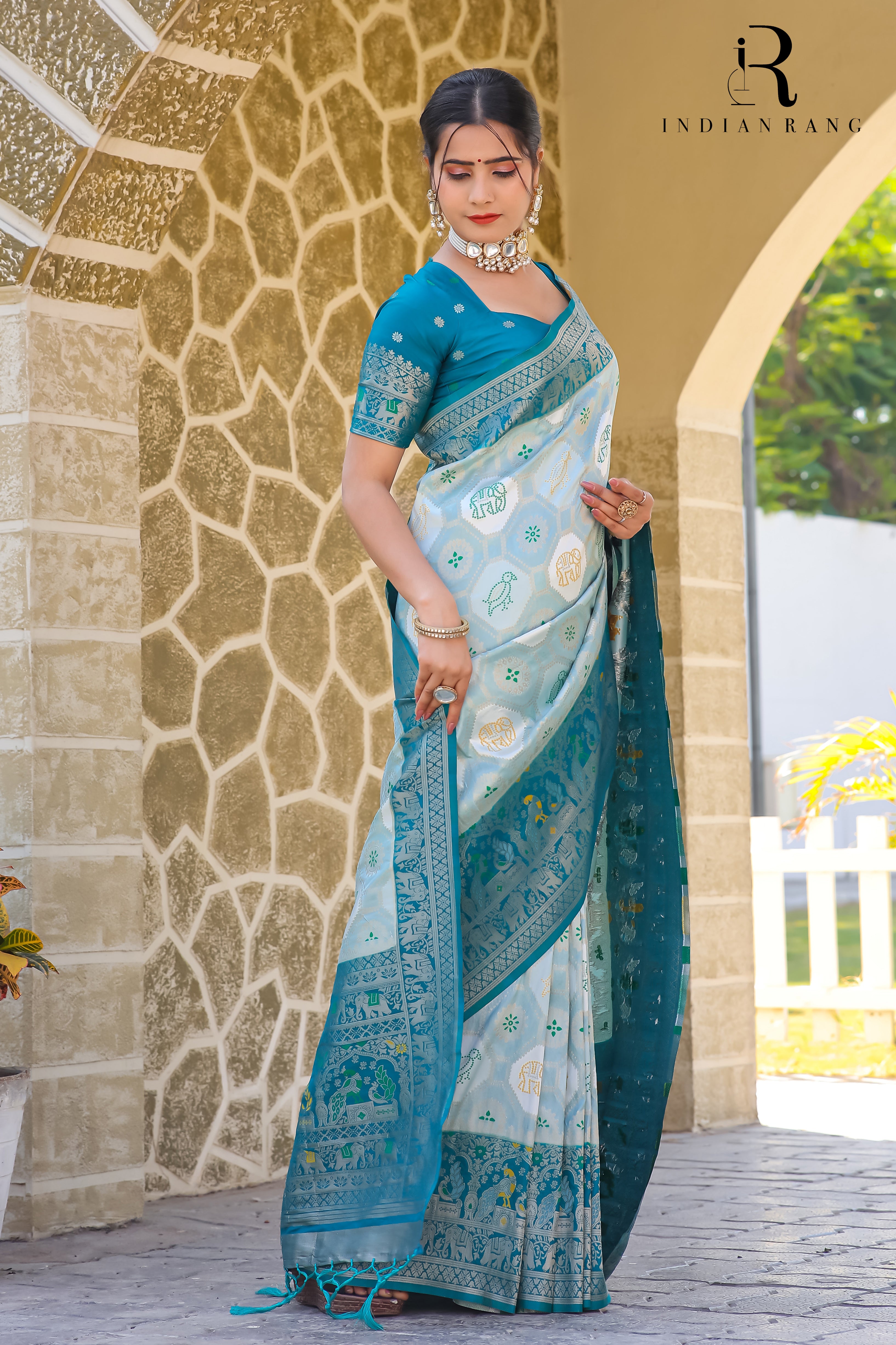 Latest Collection Dola Silk Blue Saree