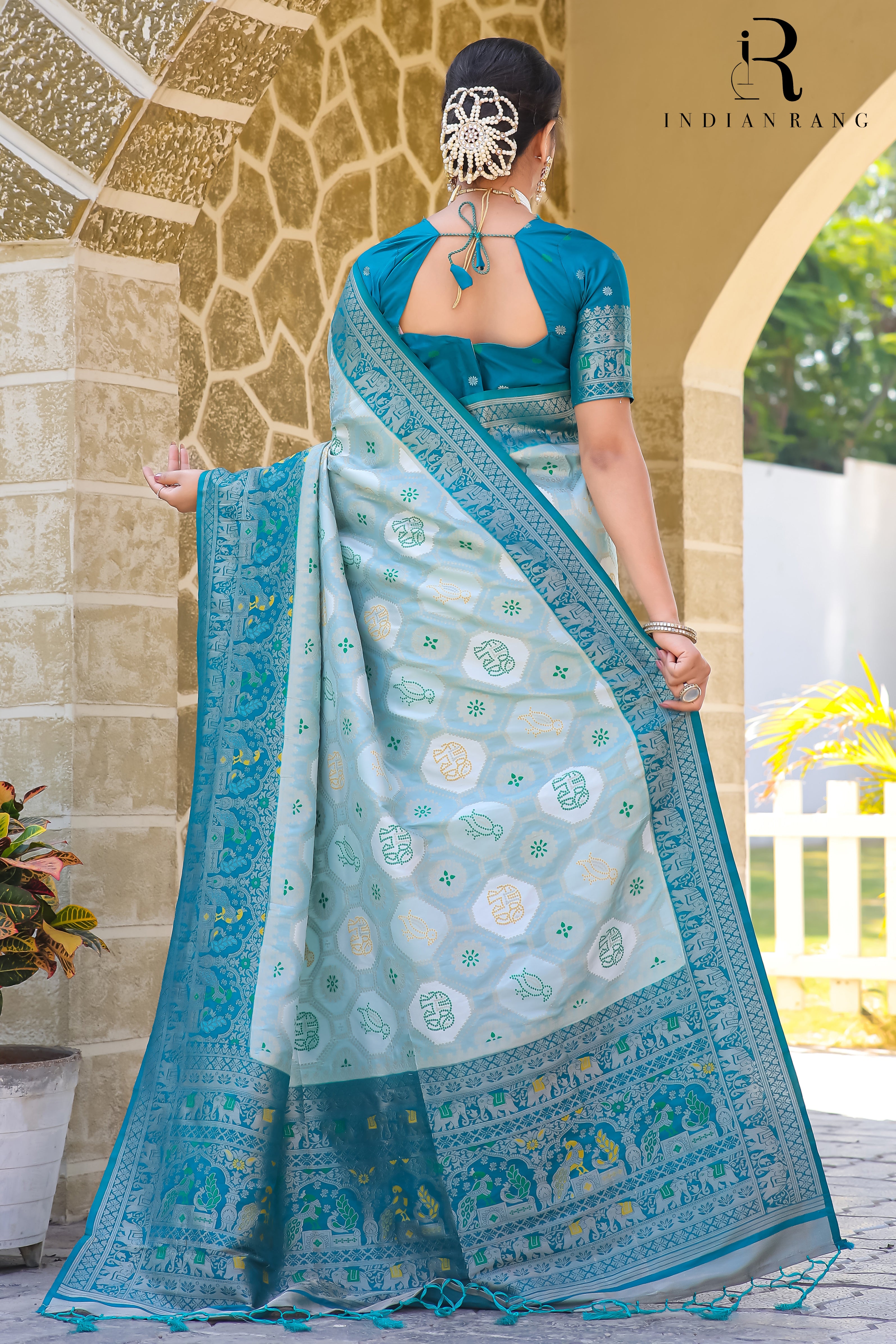 Latest Collection Dola Silk Blue Saree