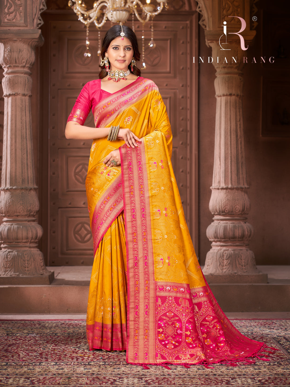 Mysore Silk Yellow Premium Saree
