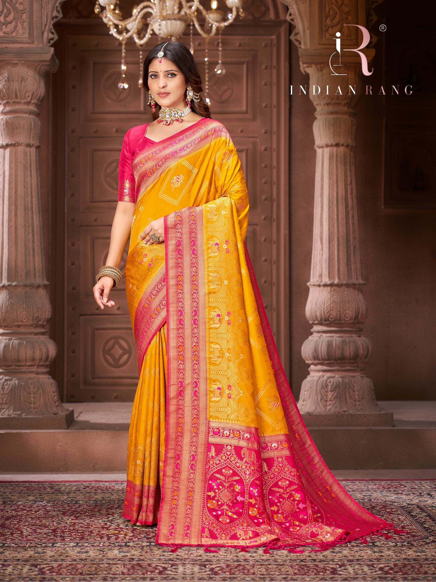 Mysore Silk Yellow Premium Saree
