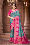 New Collection Pure Silk Blue Saree