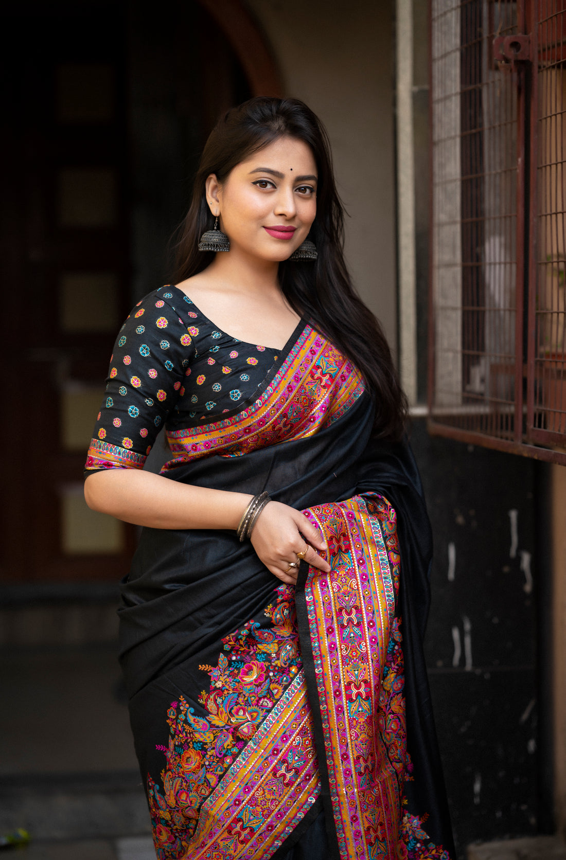 Pure Silk Latest Designer Black Saree