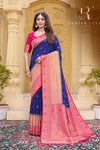 Attractive Blue Color Silk Saree