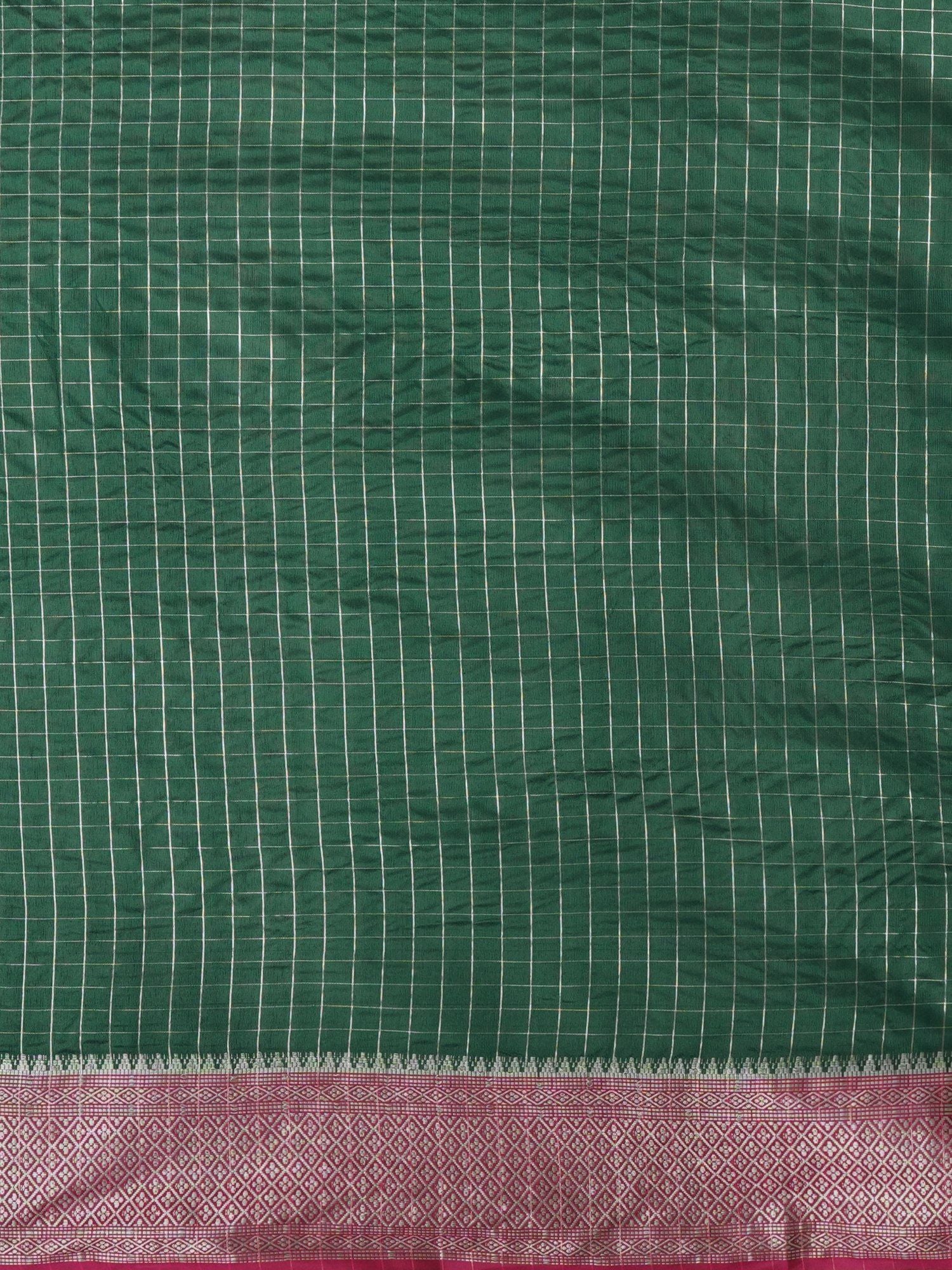 Latest Design Silk Dark Green Color Designer Saree