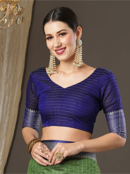 Latest Design Silk Green Color Designer Saree