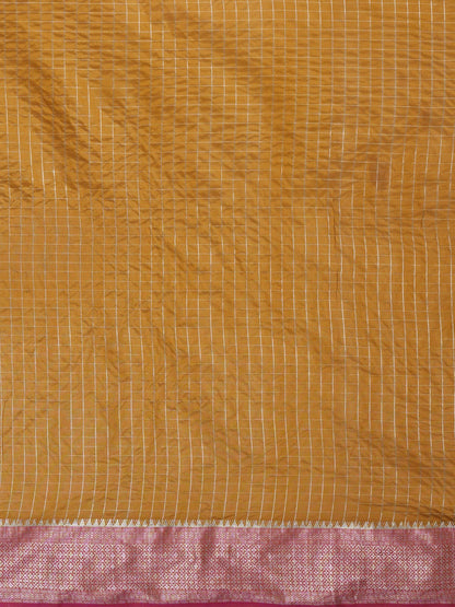Latest Design Silk Yellow Color Designer Saree