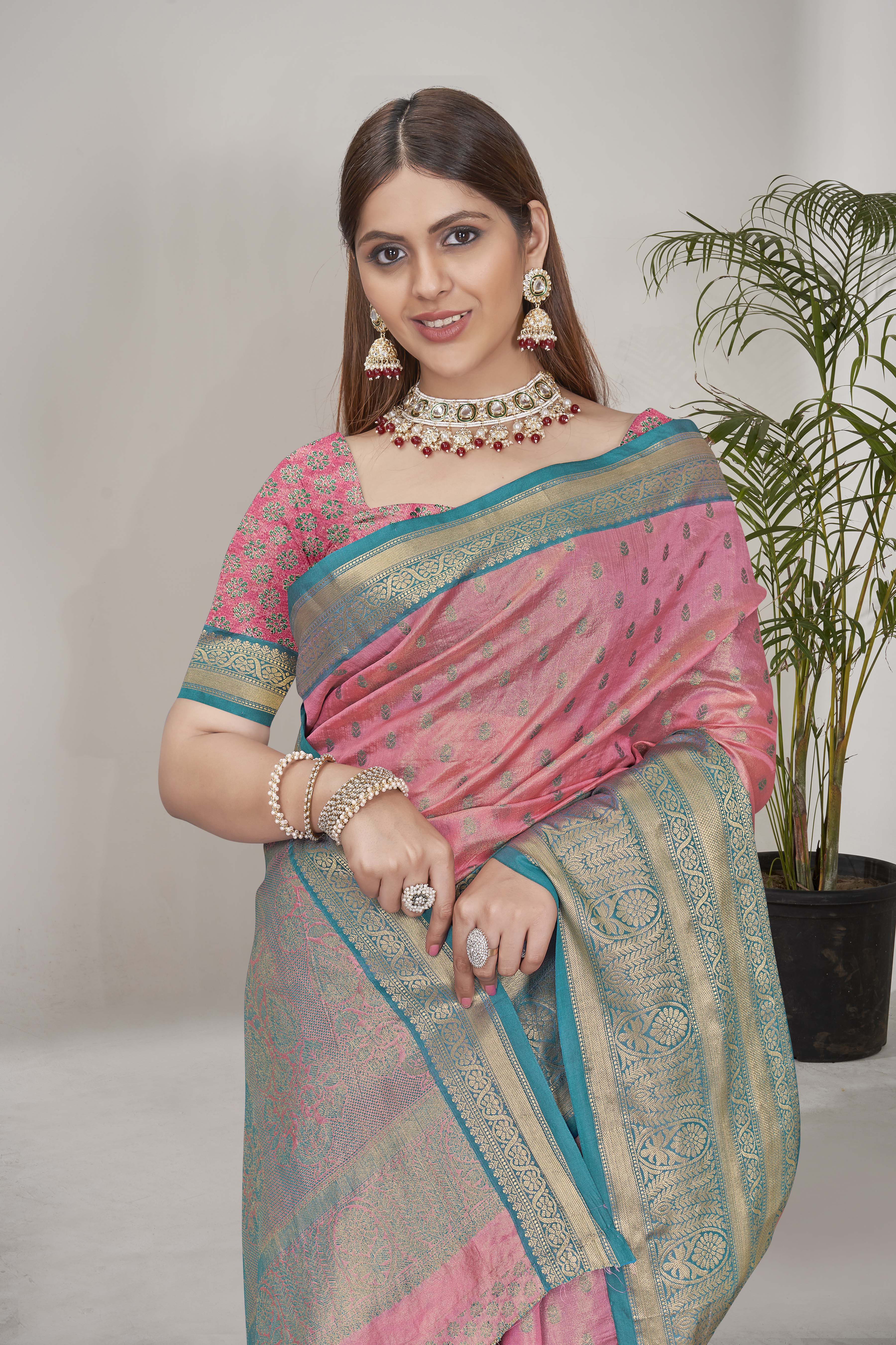 Casual Wear Tissue Silk Trading Saree