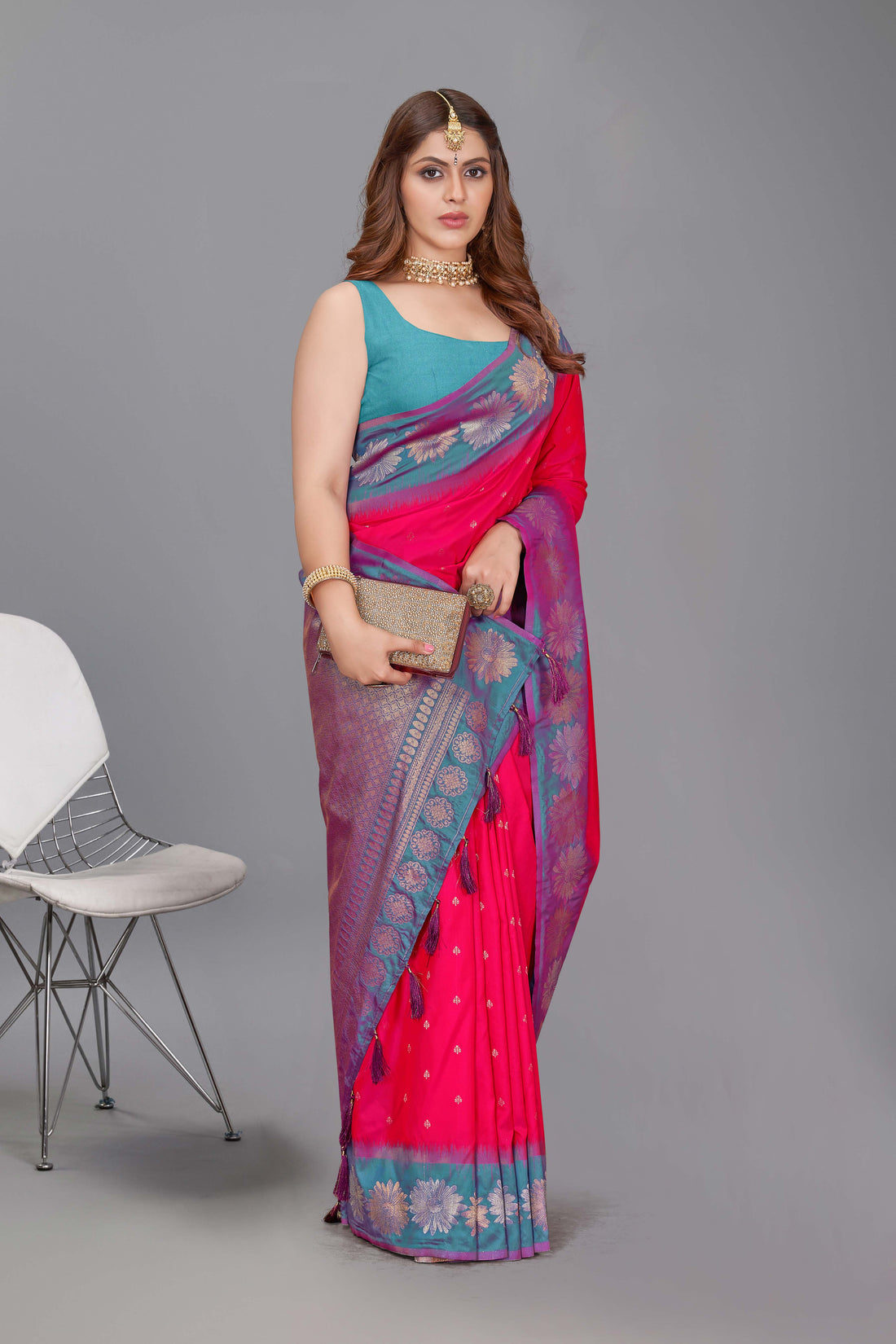 Heavy Pink Color New Arrive Pure Silk Saree