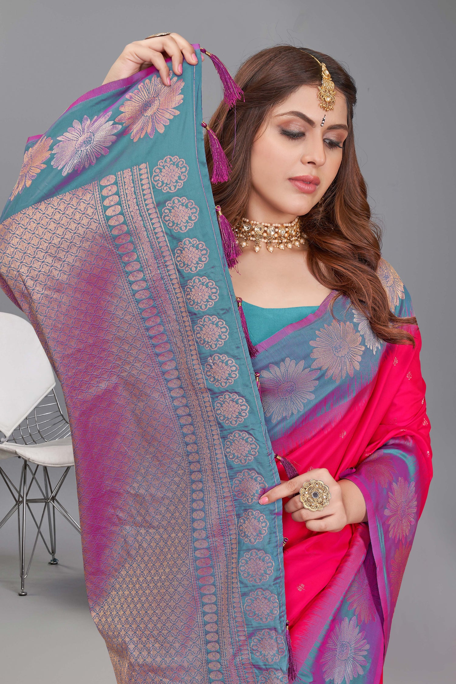 Heavy Pink Color New Arrive Pure Silk Saree