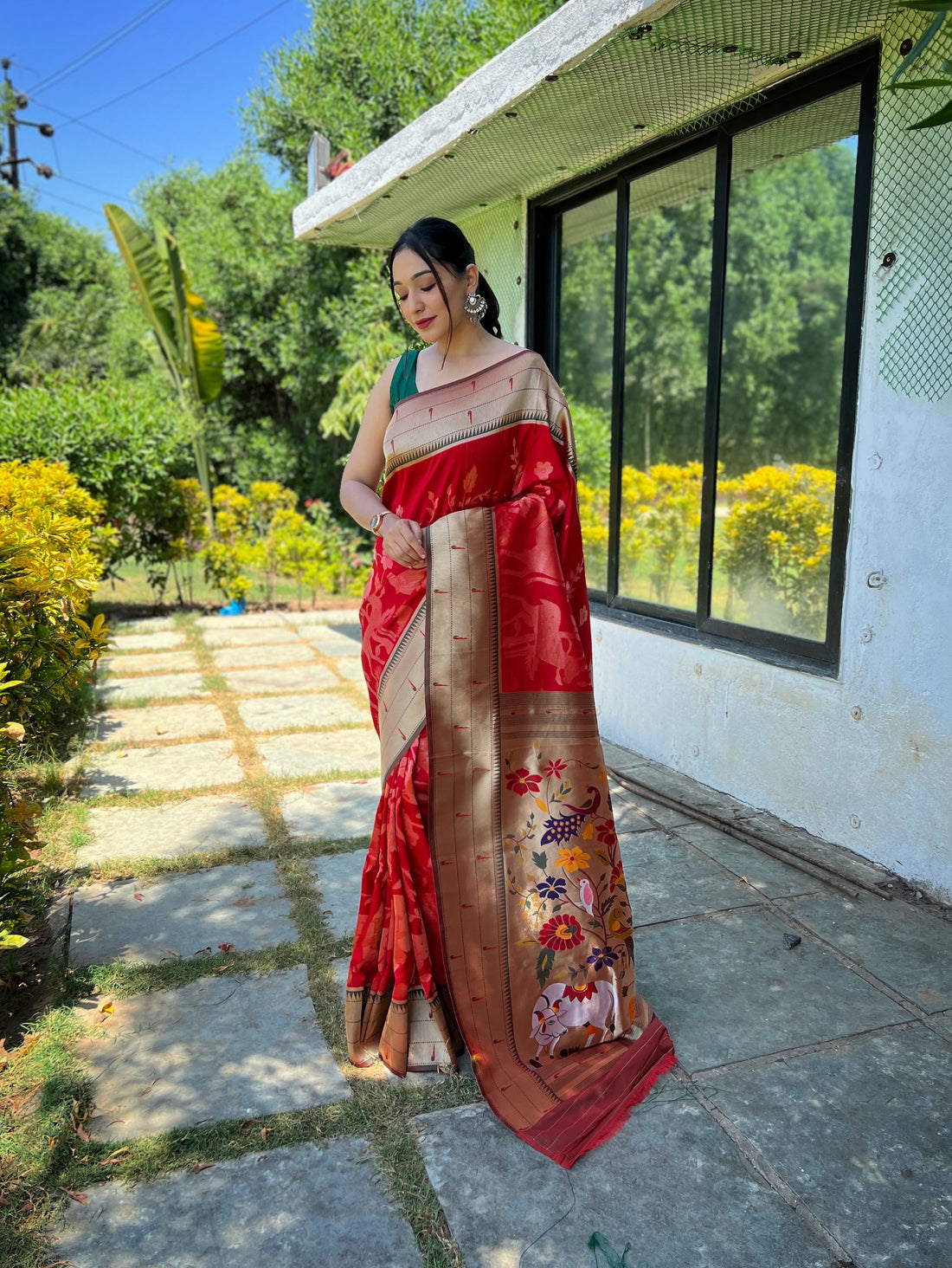 Red Color Heavy Pure Silk Saree