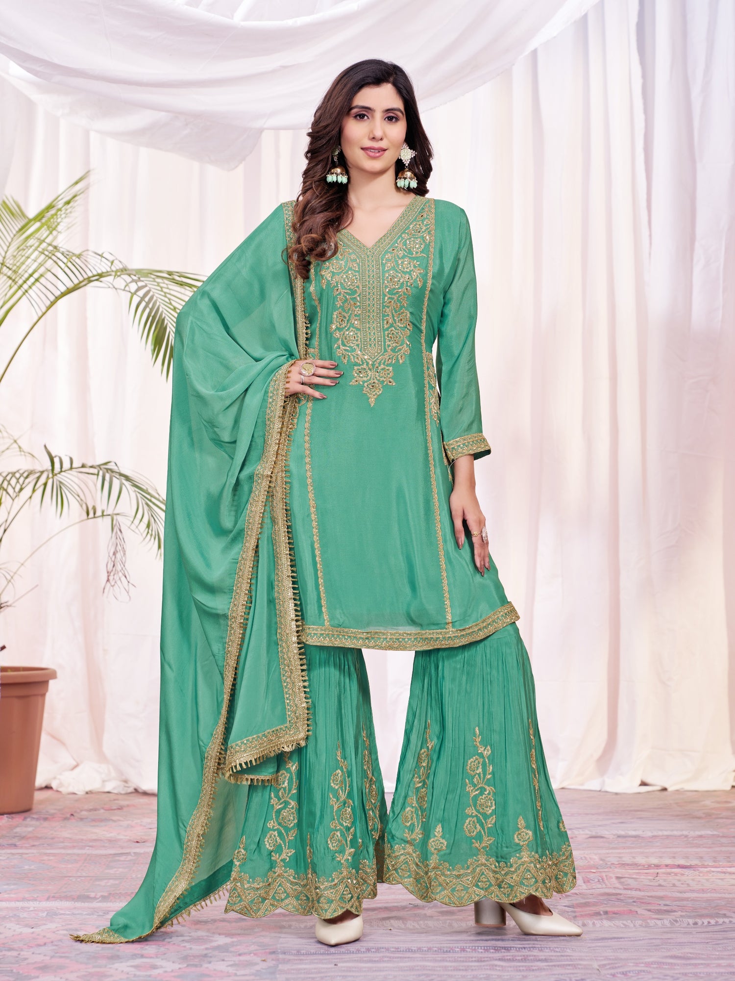 Fancy Heavy Salwar Suit With Dupatta