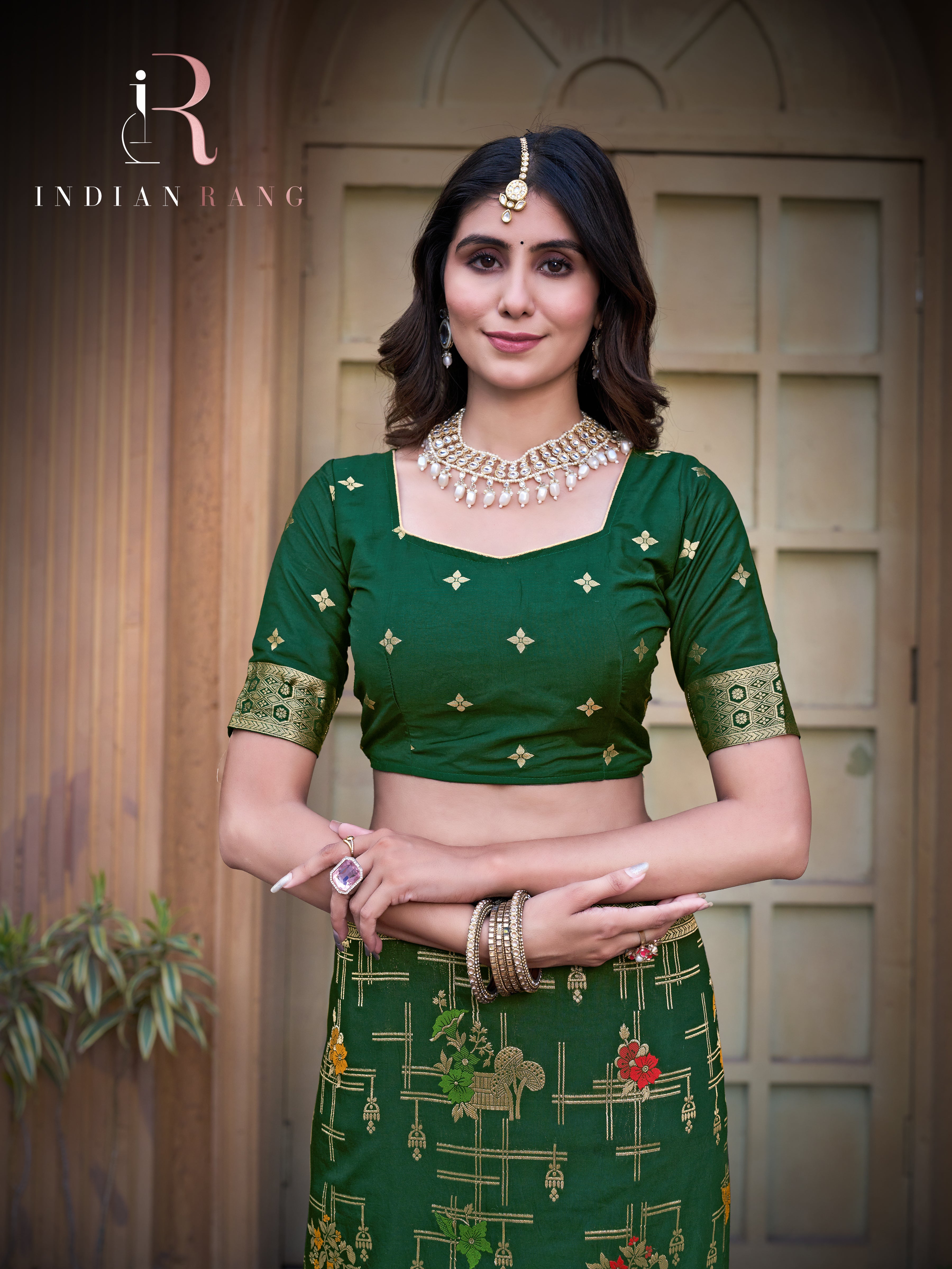 Elegant Pure Silk Green Color Latest Saree