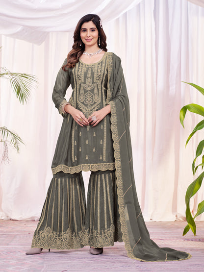 Attractive Grey Salwar Suit