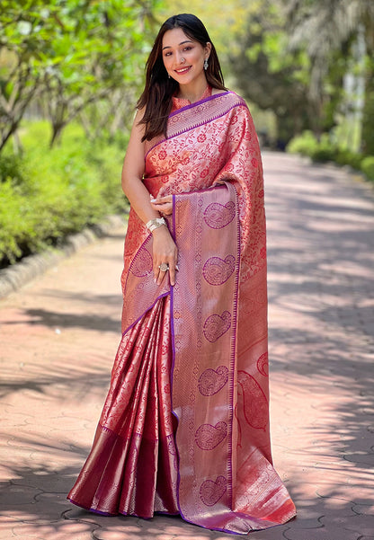 Exclusive Red Color Kanchipuram Silk Saree