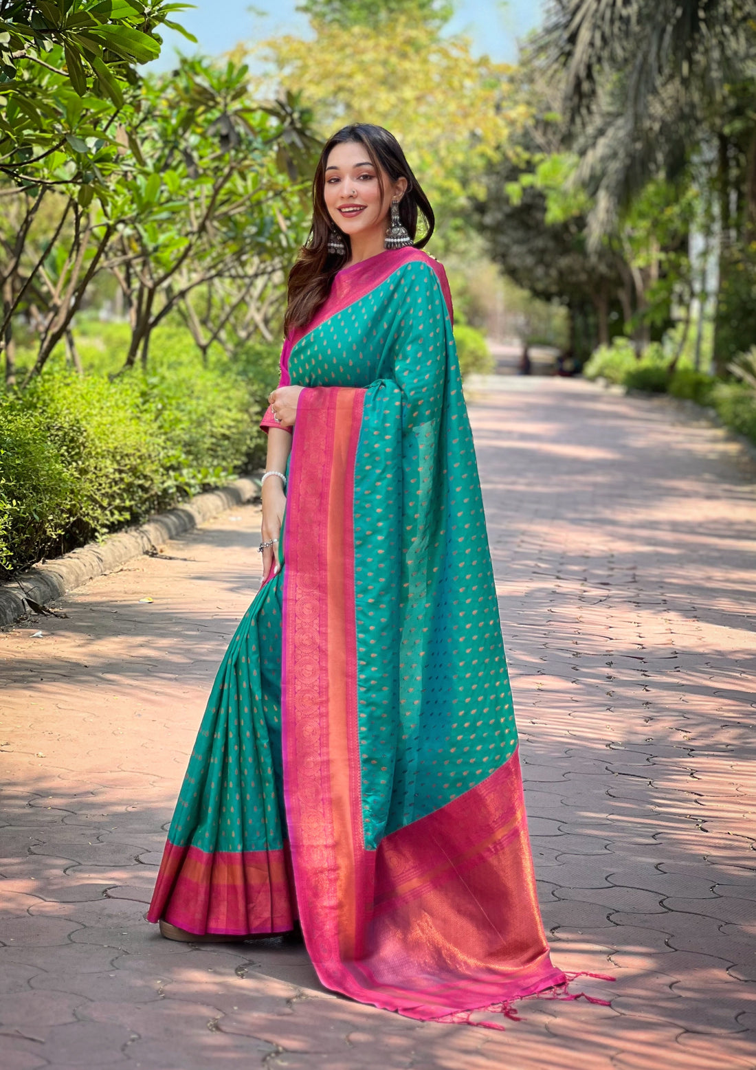 Party Wear Green Paithani Silk Soft Saree