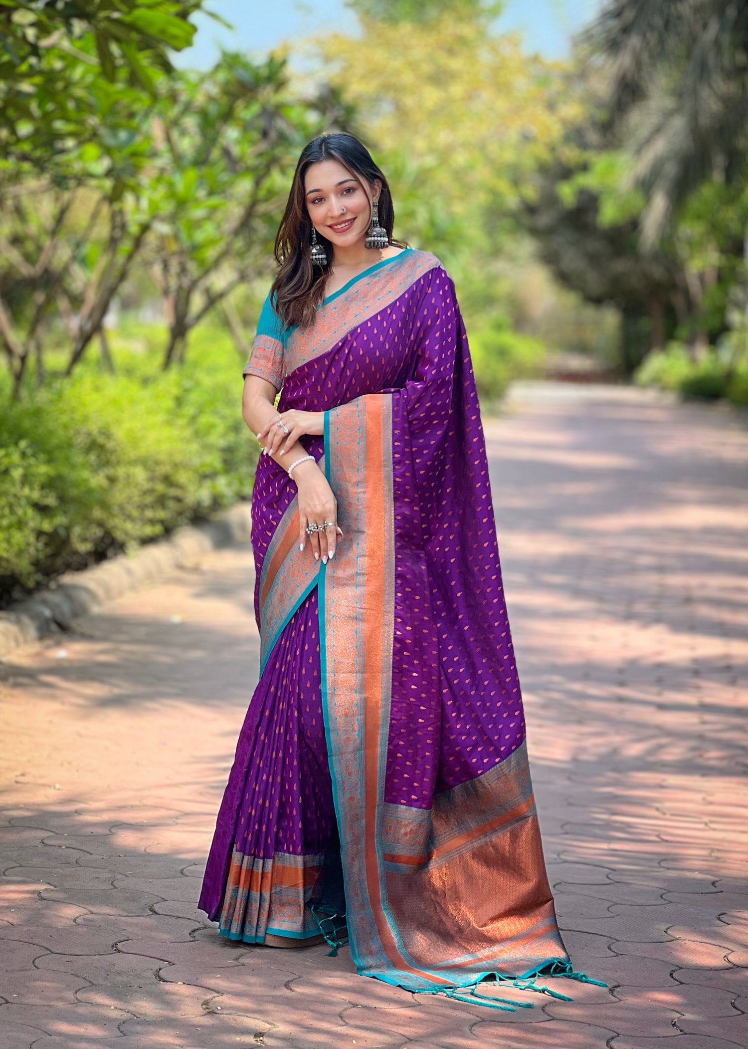 Classic Purple Color Paithani Soft Silk Saree