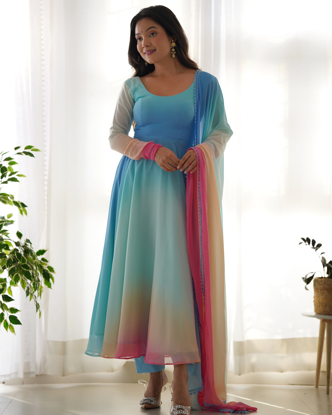 Most Trendy Georgette Anarkali Ready To Wear MultiColor Suit