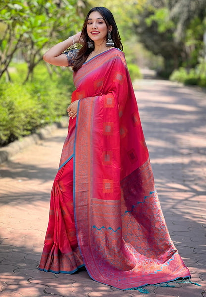 Pink Designer Collection Pure Silk Saree