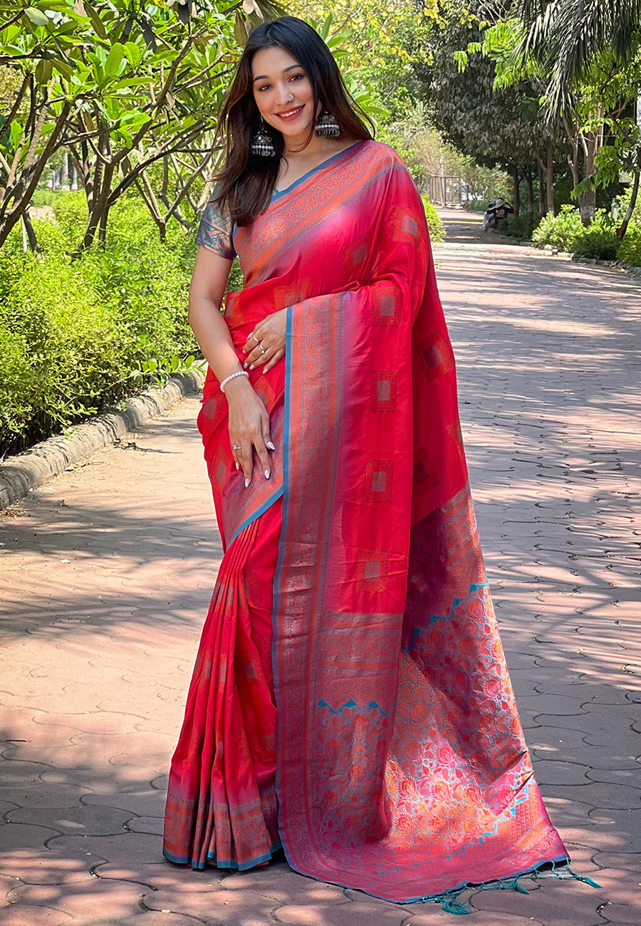 Pink Designer Collection Pure Silk Saree