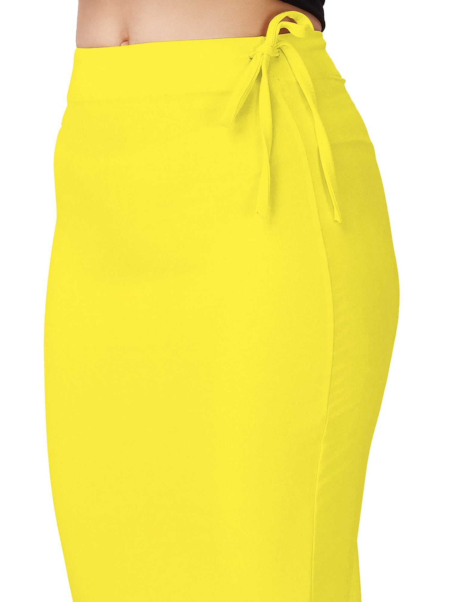 Saree Shapewear Petticoat In Lemon With Drawstring