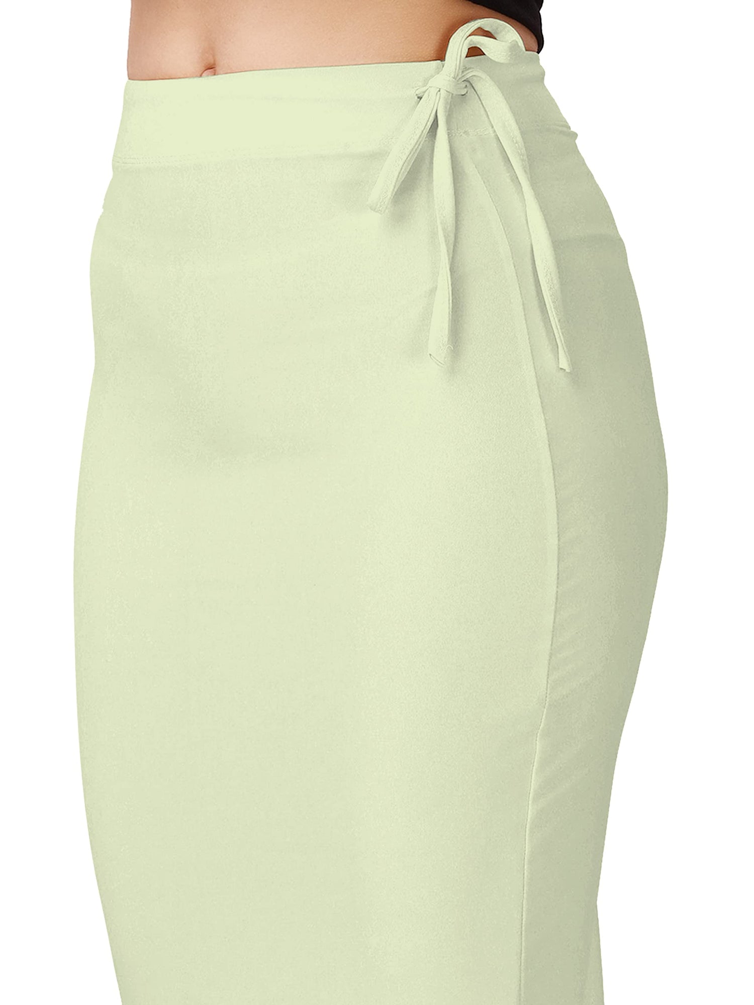 Saree Shapewear Petticoat In Mint Green With Drawstring