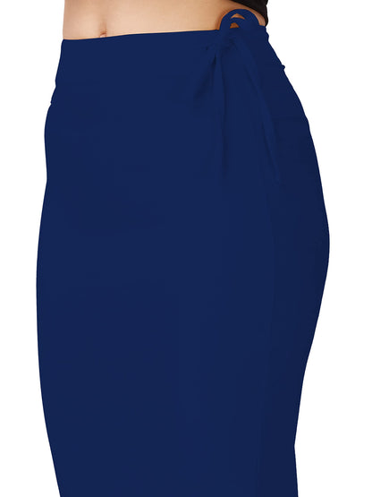 Saree Shapewear Petticoat In Navy Blue With Drawstring