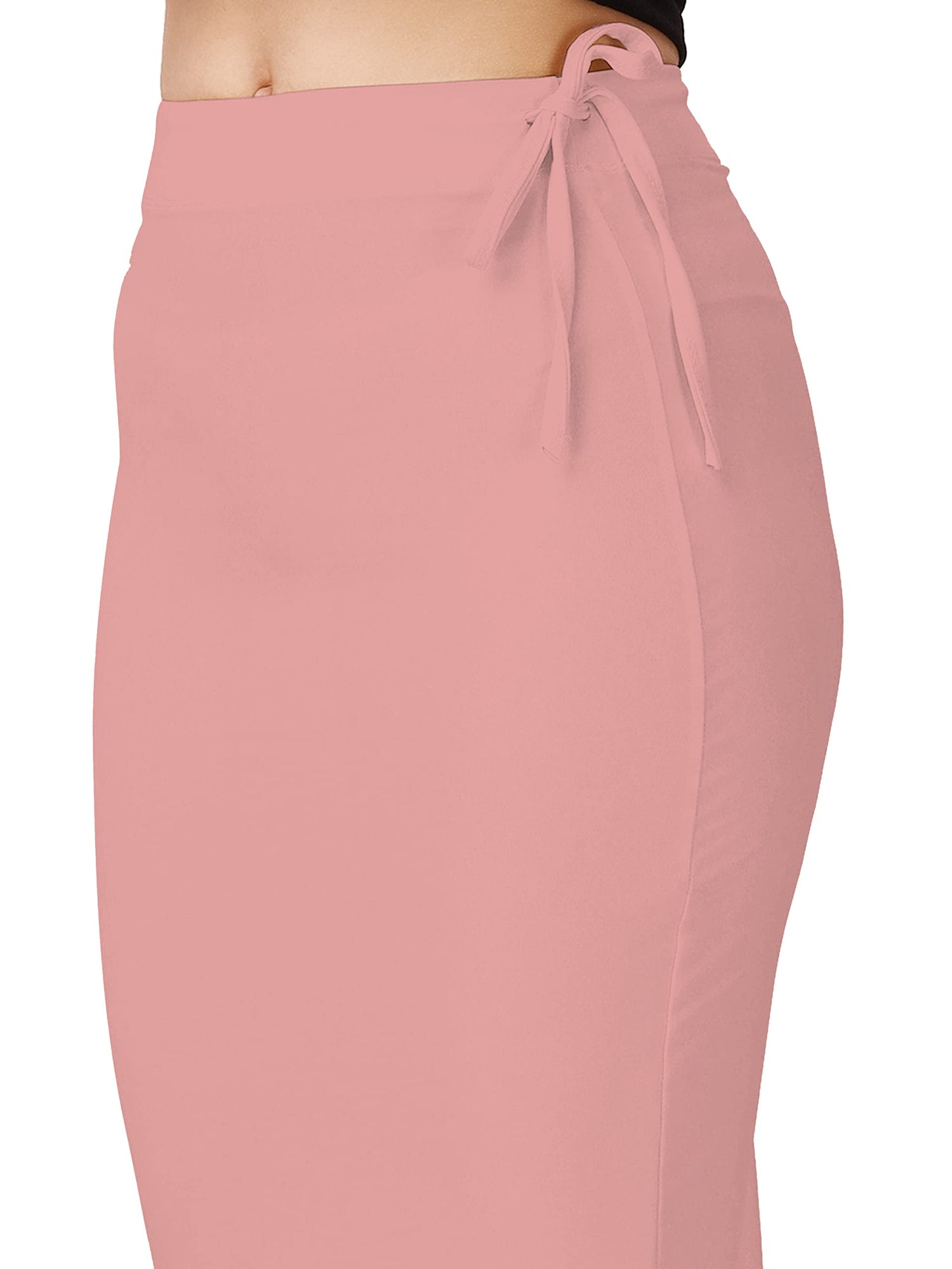 Saree Shapewear Petticoat In Onion Pink With Drawstring