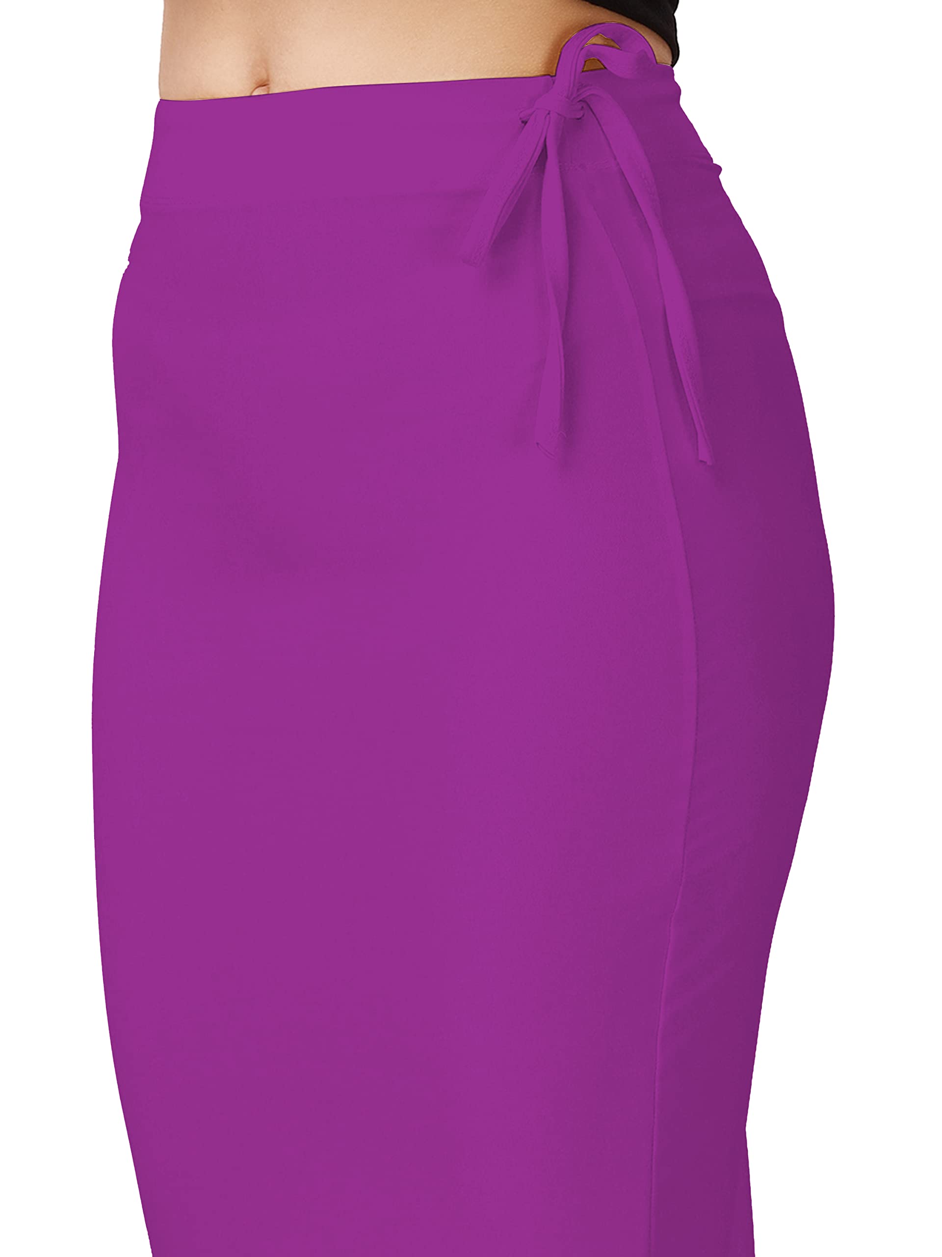 Saree Shapewear Petticoat In Purple With Drawstring