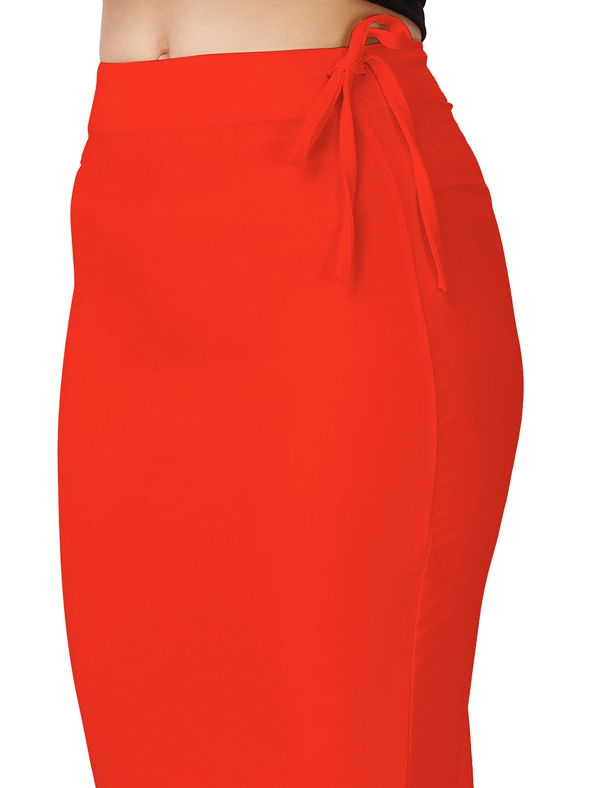 Saree Shapewear Petticoat In Red With Drawstring