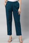 Relaxed Straight Leg Trousers ( Teal )