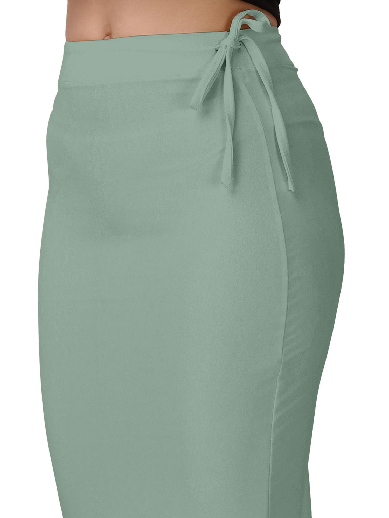 Saree Shapewear Petticoat In Teal With Drawstring