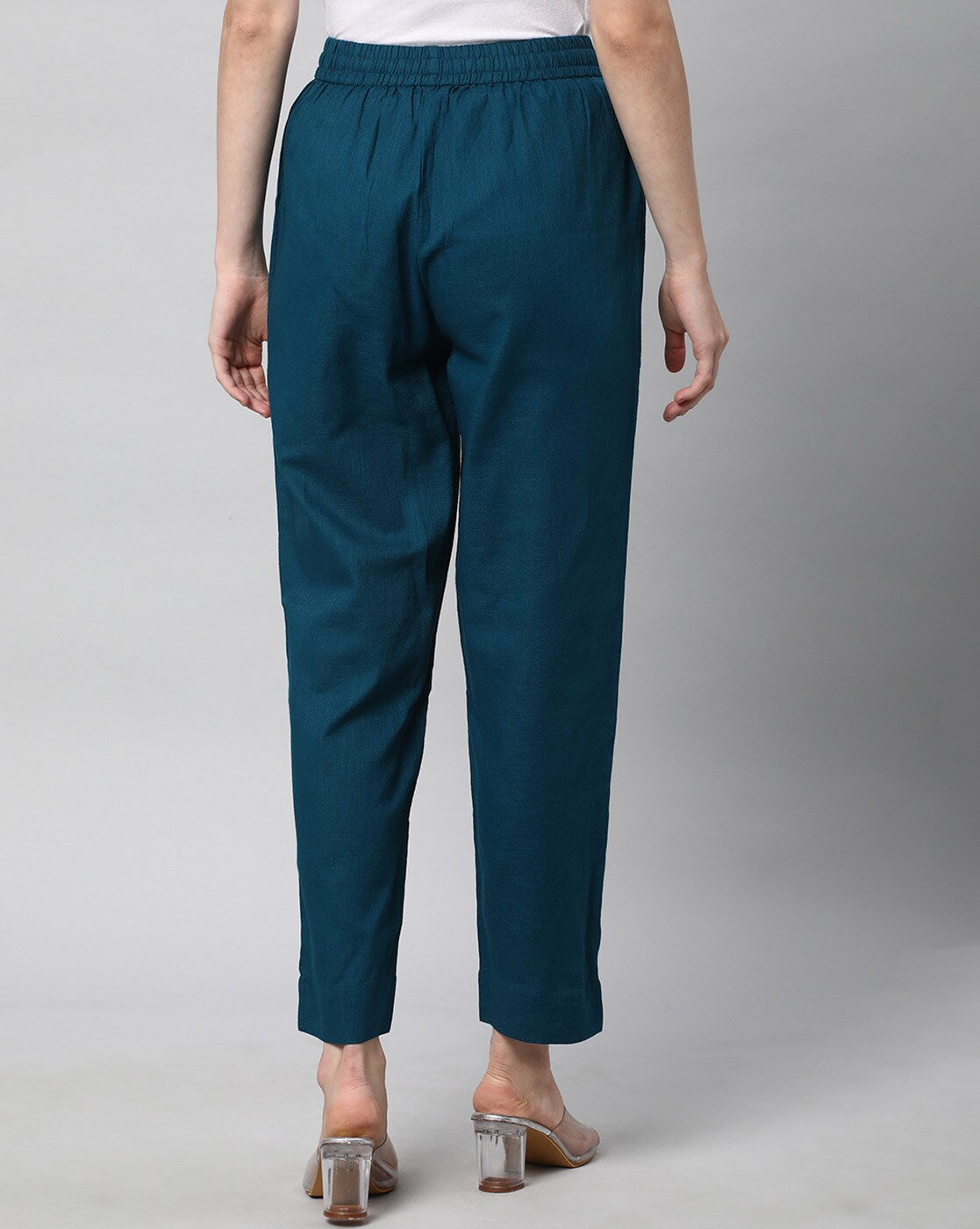 Relaxed Straight Leg Trousers ( Teal )