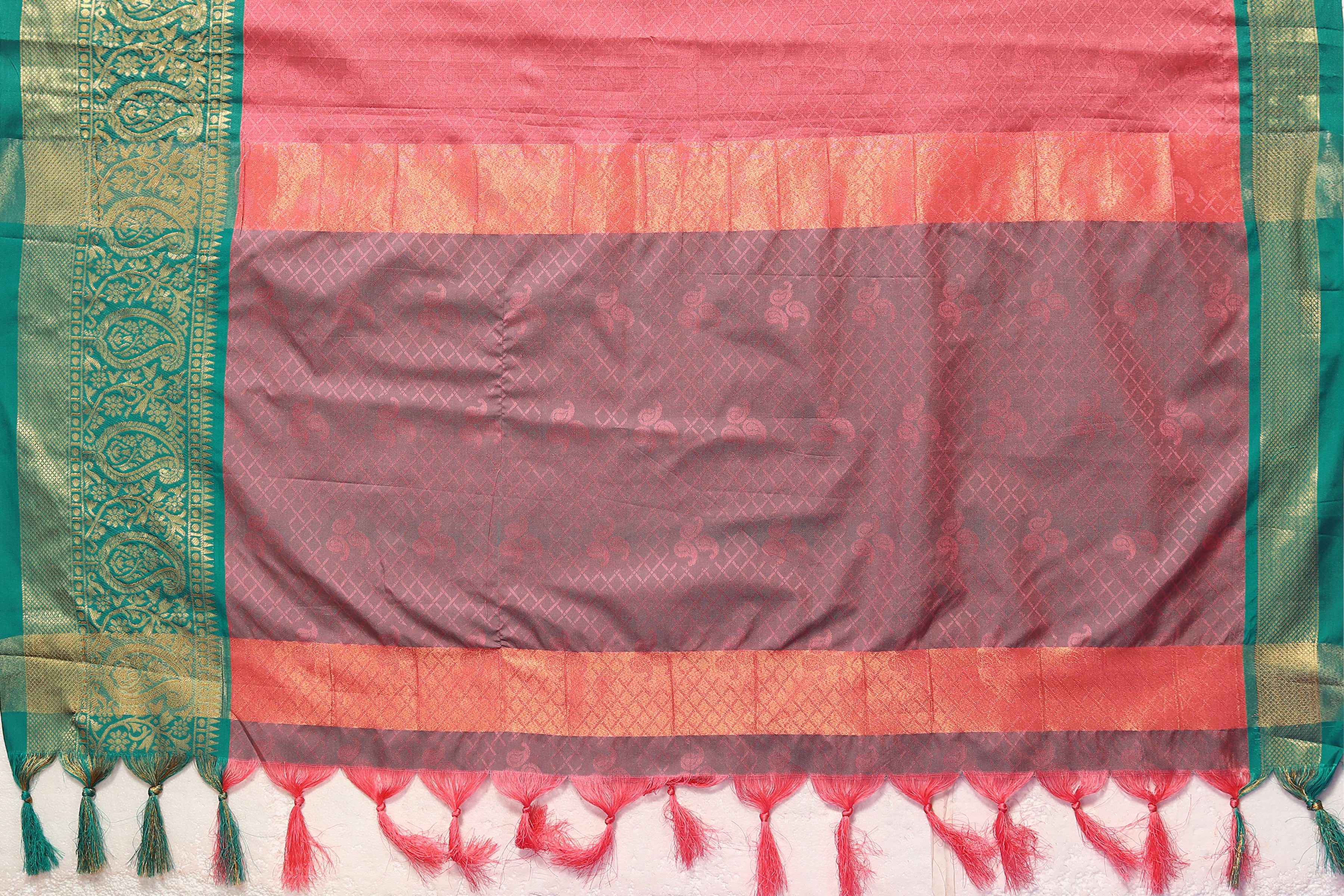 Classy Pink Color Rubina Silk Saree