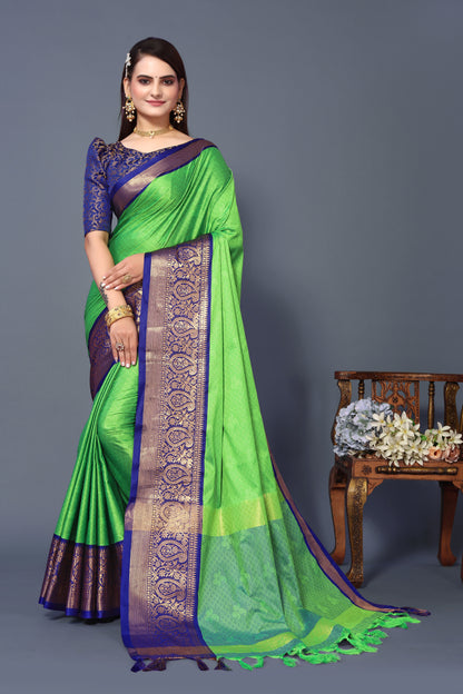 Pure Rubina Silk Trending Green Saree