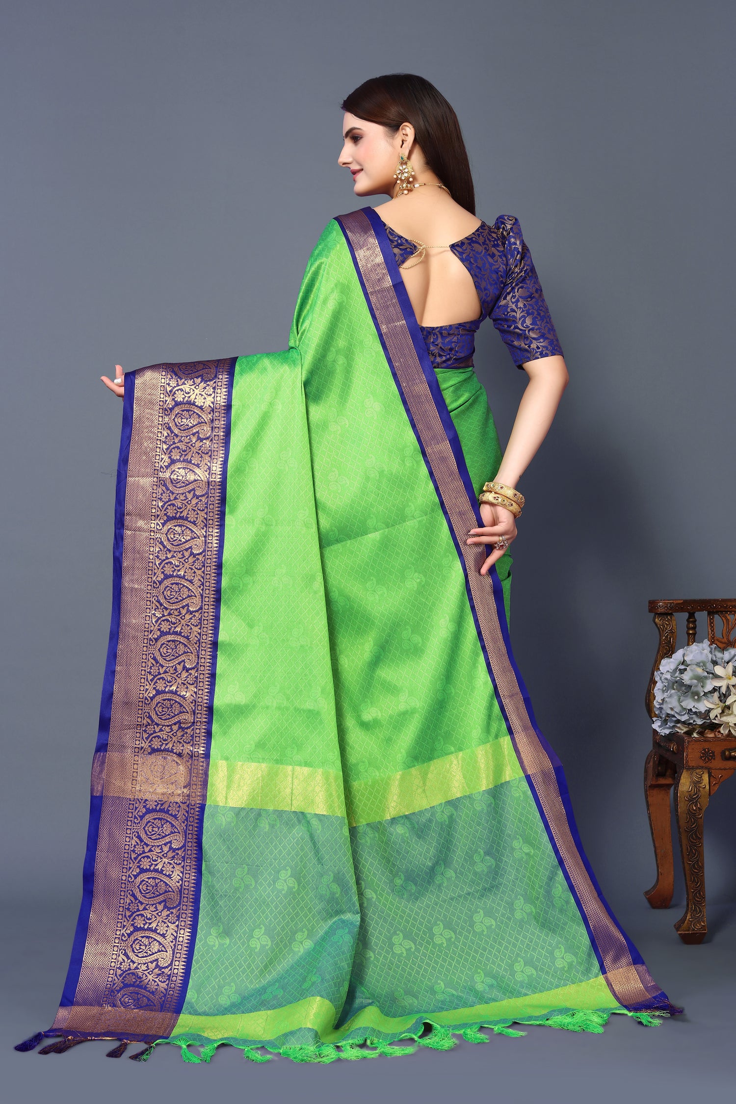 Pure Rubina Silk Trending Green Saree