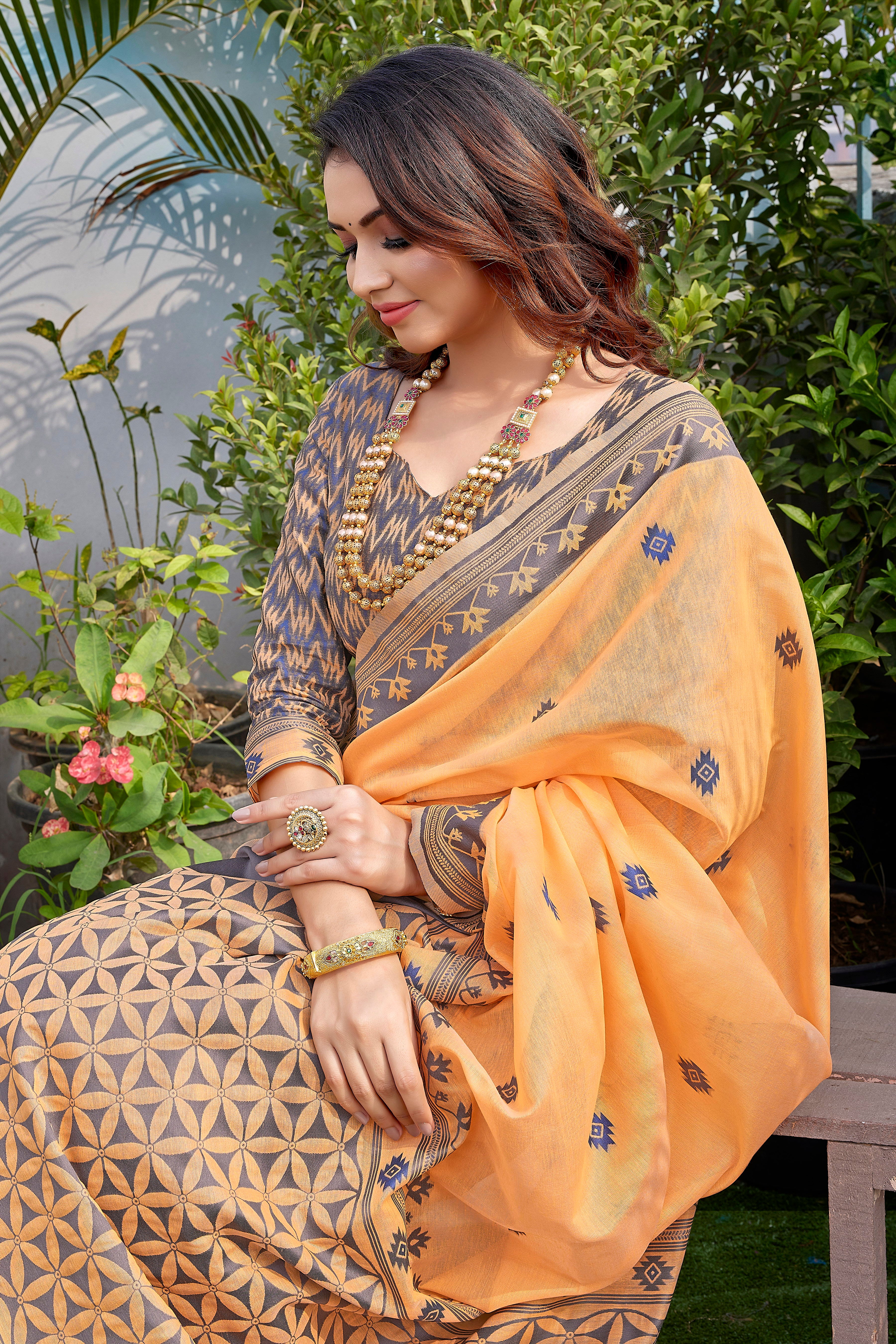 Party Wear Handloom Cotton Silk Saree