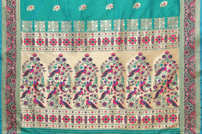 New Design Paithani Silk Blue Color Saree