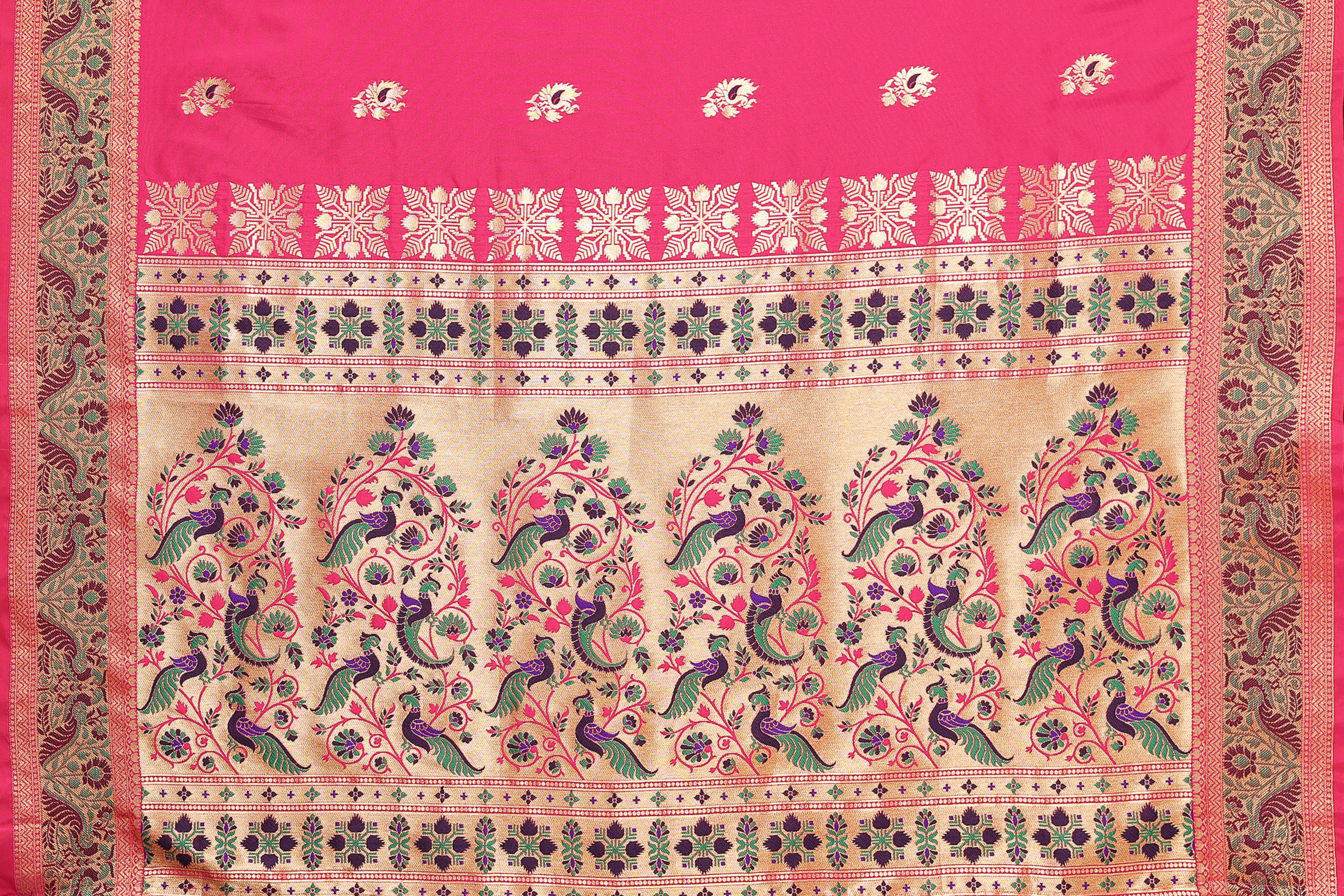 Traditional Paithani Silk Pink Color Saree