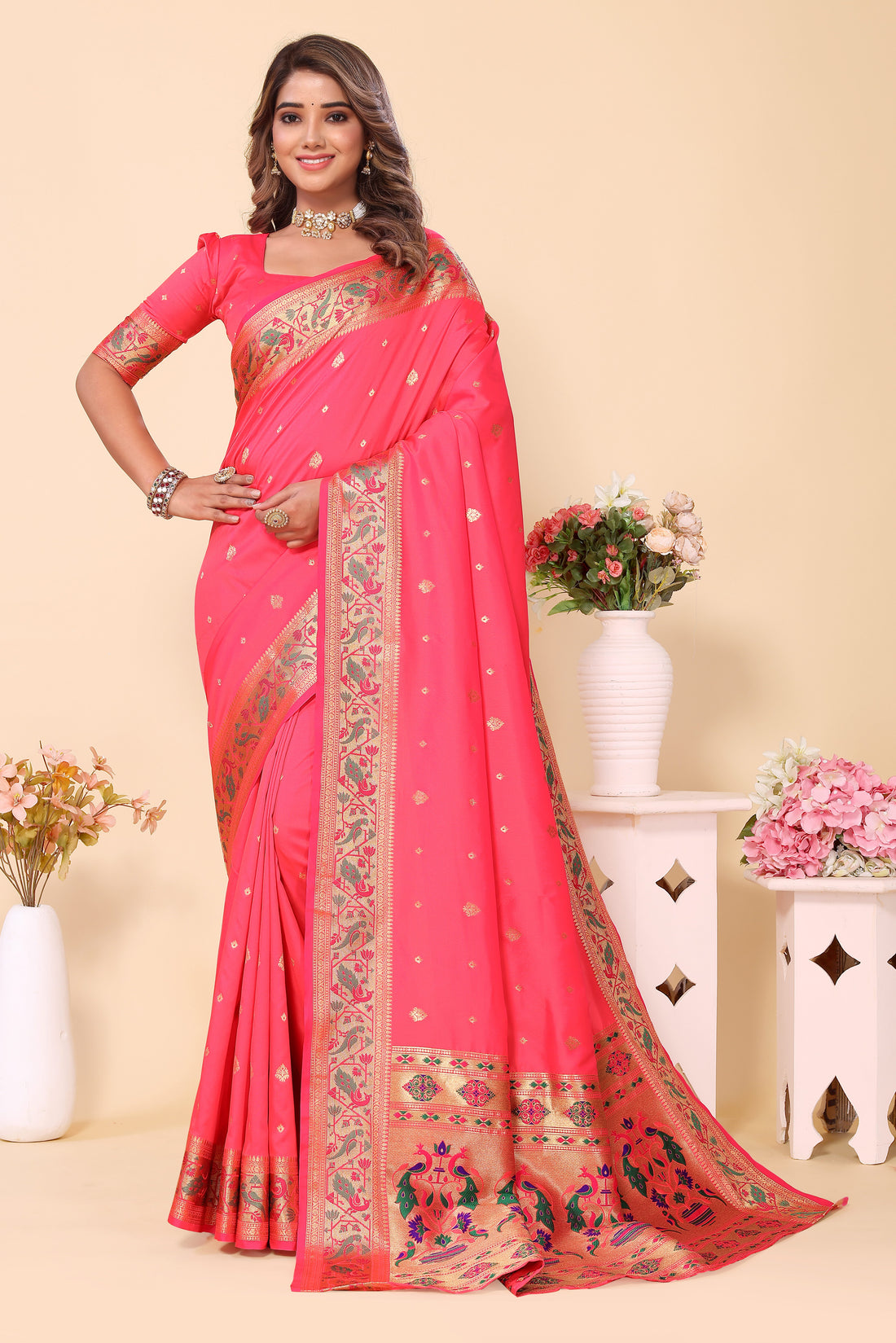 Luxury Party Wear Paithani Silk Saree