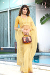 Classy Yellow Color Pure Silk Fancy Saree