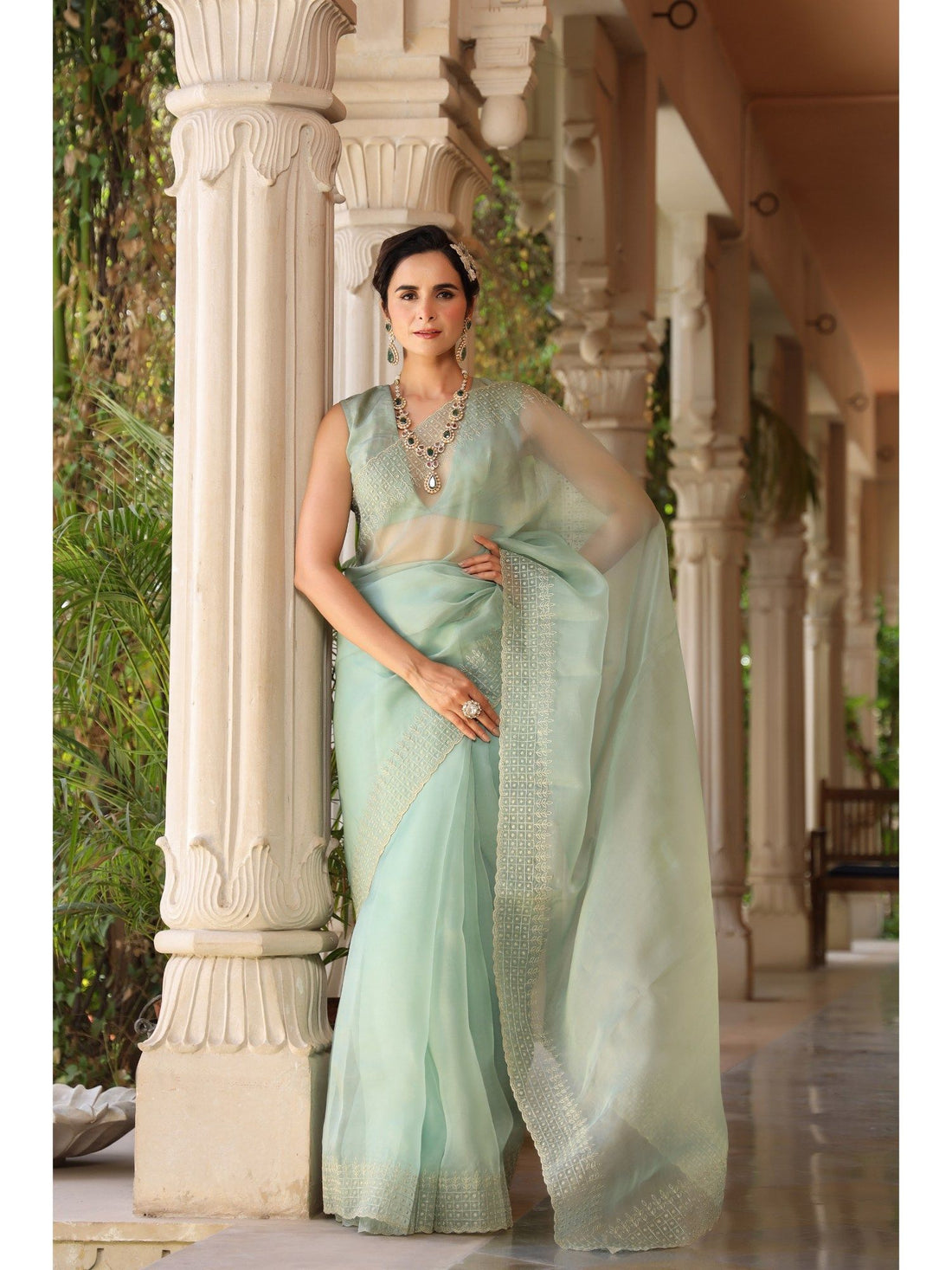 Organza Party Wear Latest Saree