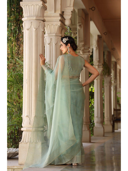 Organza Party Wear Latest Saree