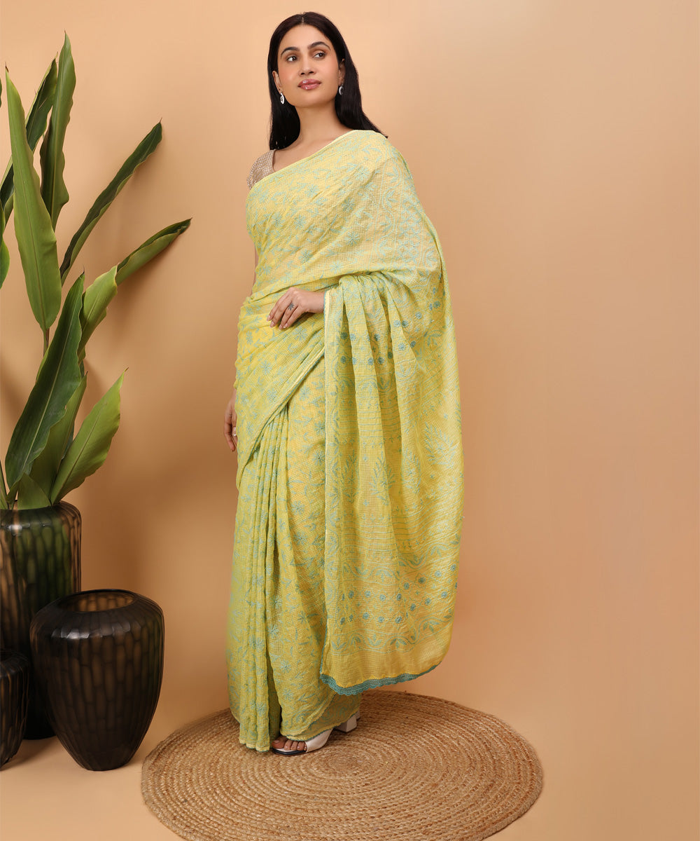 Sea Green Color New Collection Handloom Saree