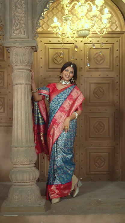 New Collection Pure Silk Blue Saree