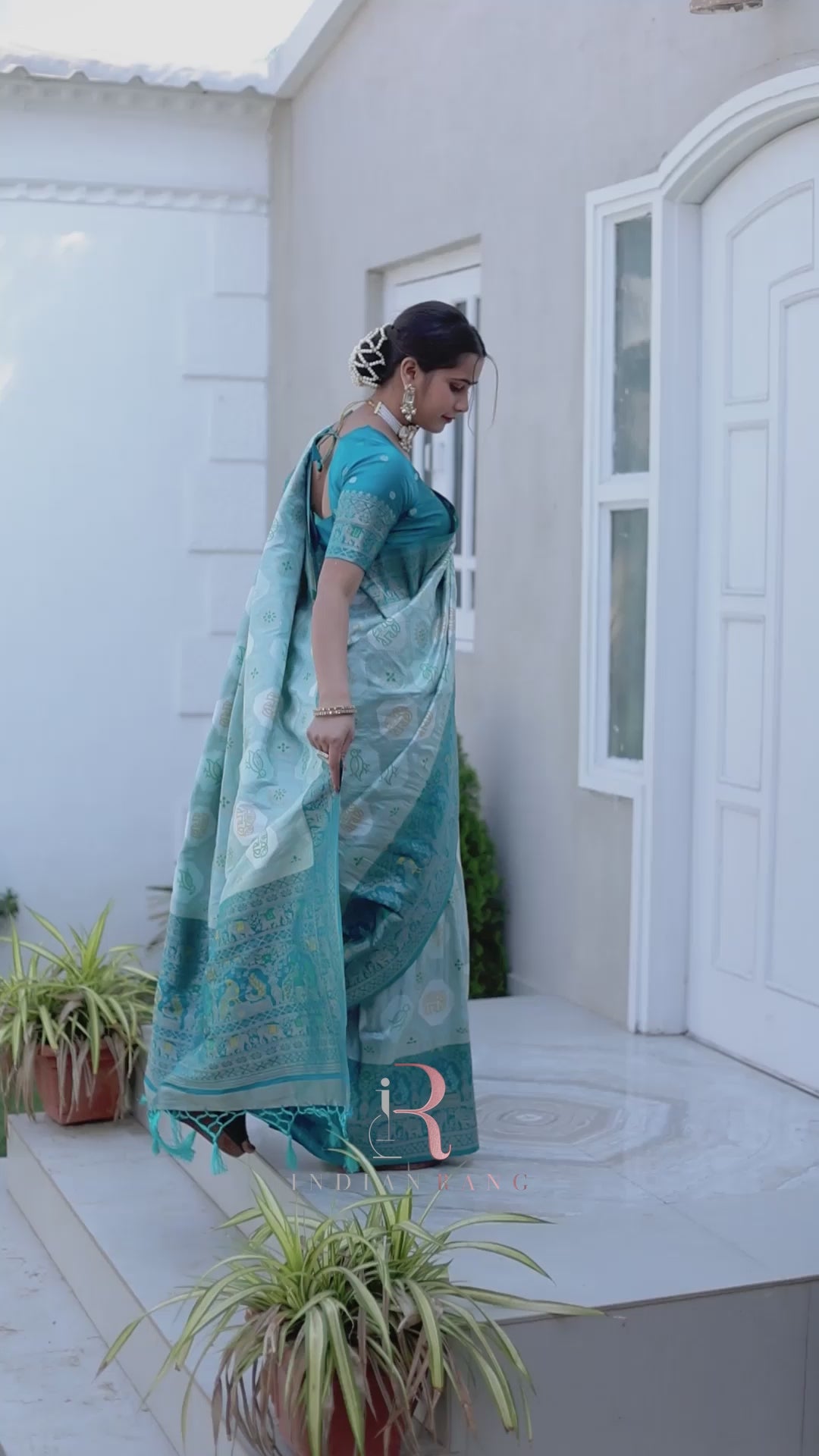 Latest Collection Dola Silk Blue Saree